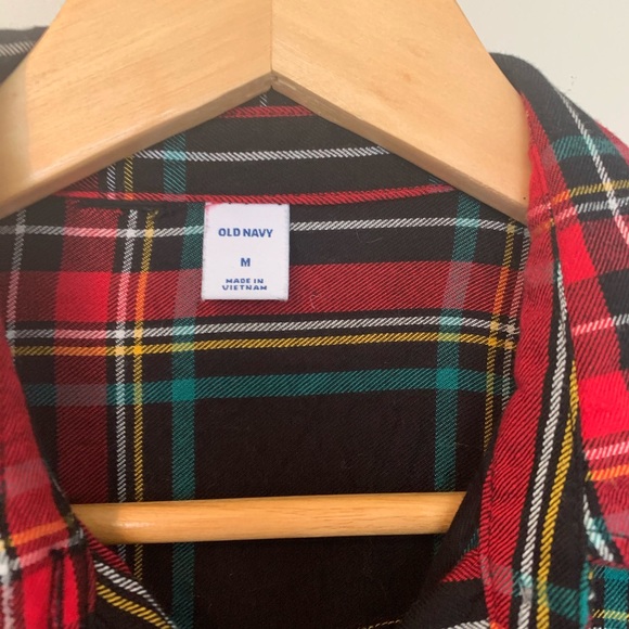 Plaid Button Down Blouse - Picture 3 of 6